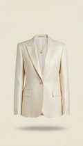 Ivory Silk Tailored Blazer